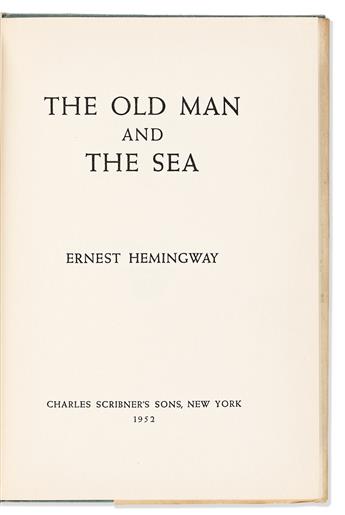 Hemingway, Ernest (1899-1961) The Old Man and the Sea, First Edition.